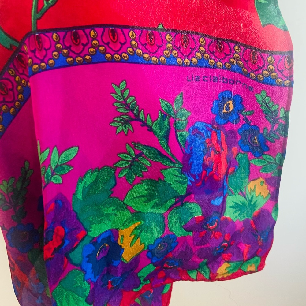 Vintage Liz Clairbone Silk Scarf